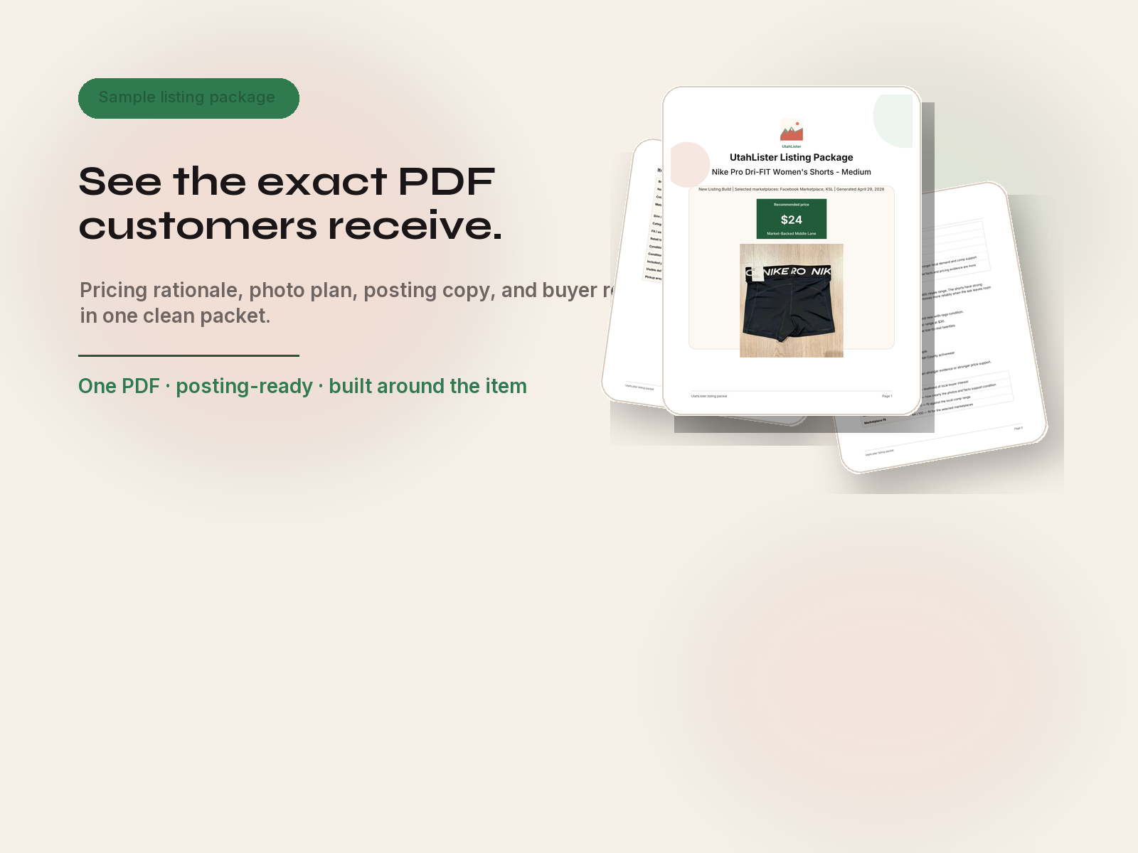 Graphic preview of the final UtahLister listing package deliverable