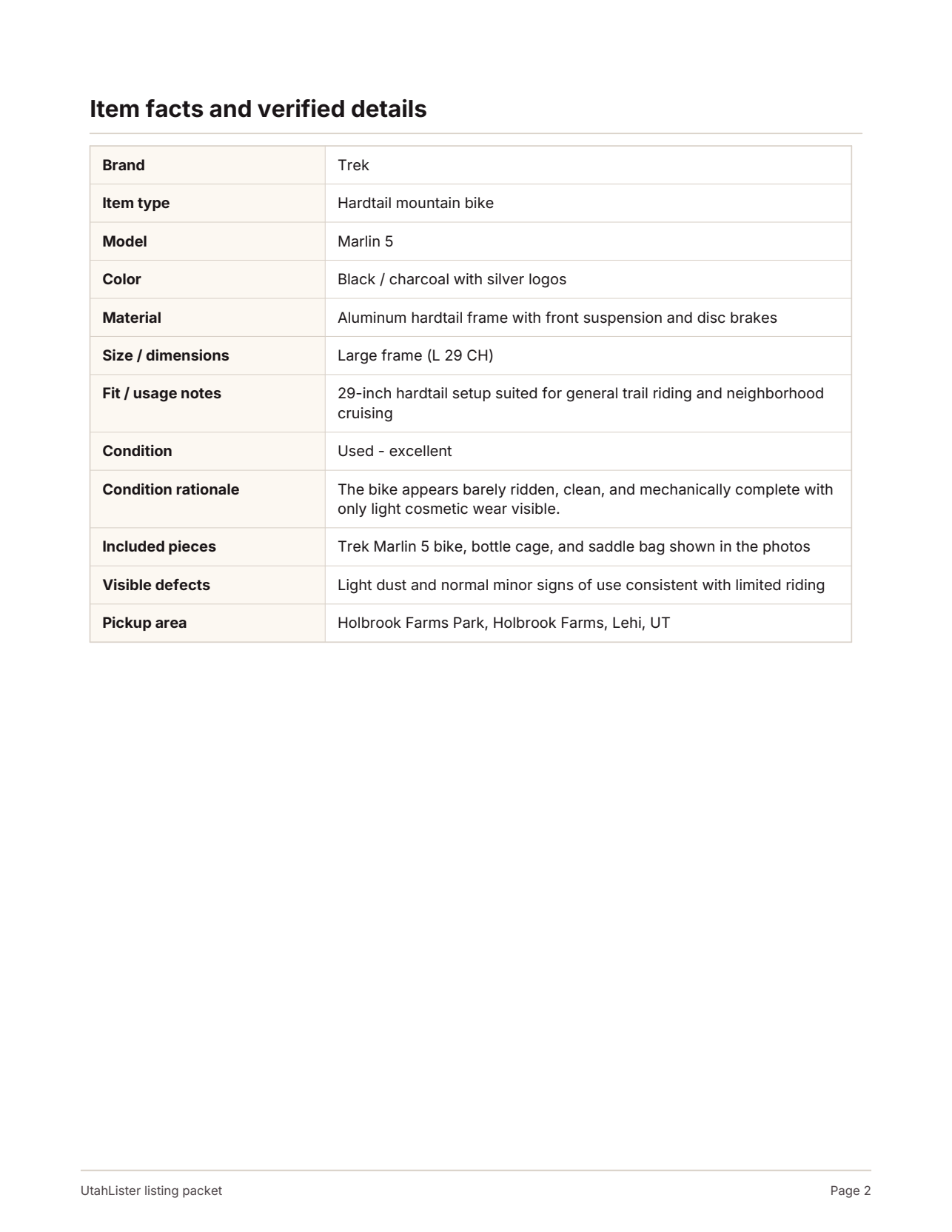 Listing Package Page 2